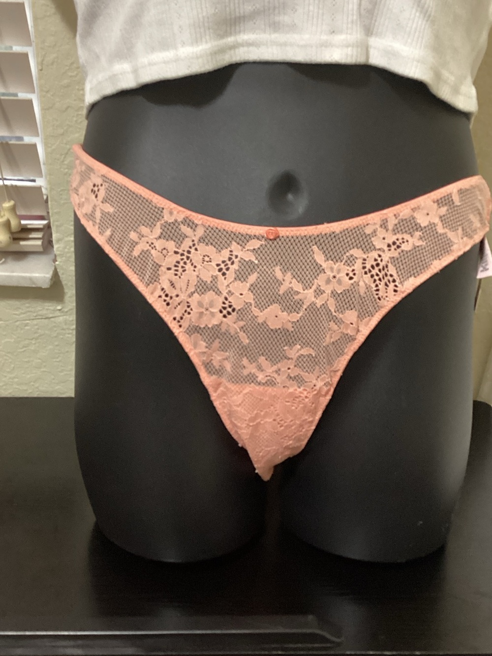 Victoria's Secret Coral Lace Bikini Panty